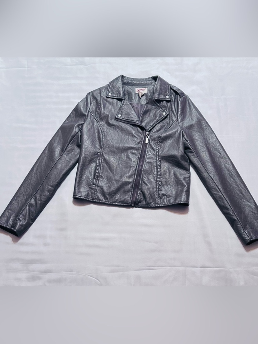 Arizona Jean Company Black Faux Leather Moto Jacket